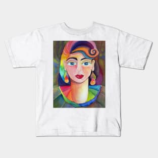 Rainbow Girl ( repost ) Kids T-Shirt